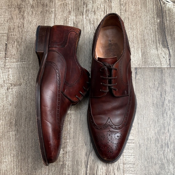 Magnanni Timothee Brown Leather Wingtip Brogue Derbys - Picture 1 of 10